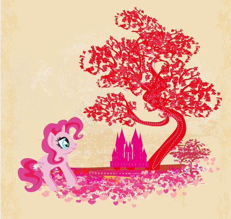 Card with a cute unicornのイラスト素材