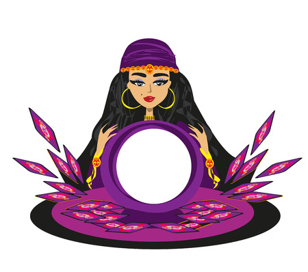 Fortune teller womanのイラスト素材