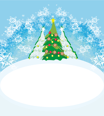 Abstract christmas tree cardのイラスト素材