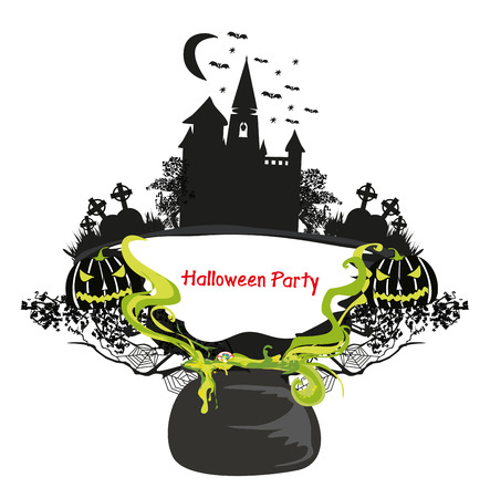Halloween night frameのイラスト素材