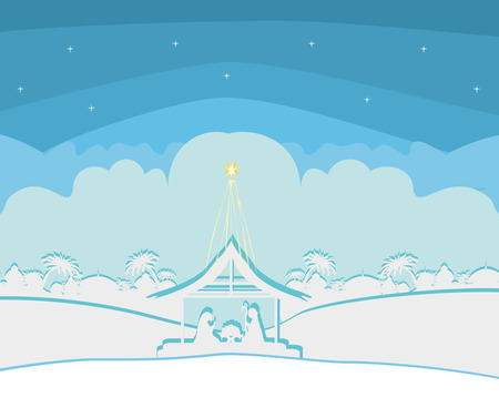 Birth of Jesus in Bethlehemのイラスト素材