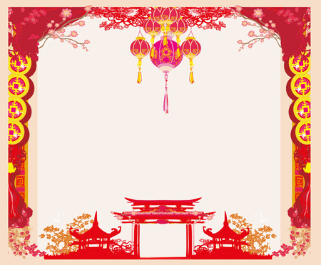 Mid-Autumn Festival for Chinese New Year - frameのイラスト素材