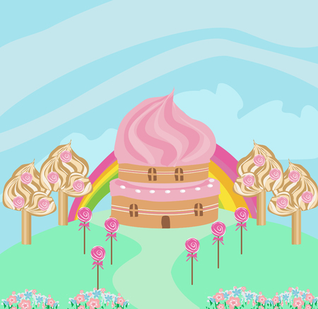 lovely Candy houseのイラスト素材
