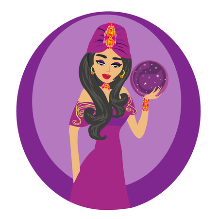 beautiful Fortuneteller womanのイラスト素材