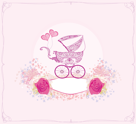 Baby shower - Its a girlのイラスト素材