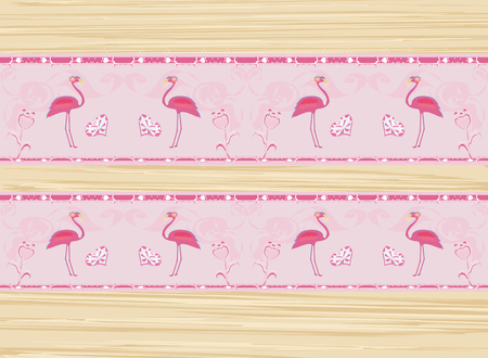 Seamless flamingo bird patternのイラスト素材