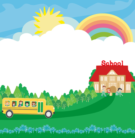 Back to school cardのイラスト素材