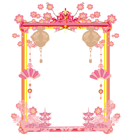 Mid-Autumn Festival for Chinese New Year - frameのイラスト素材