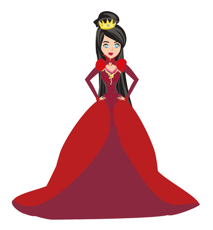 Beautiful queen - isolated illustrationのイラスト素材
