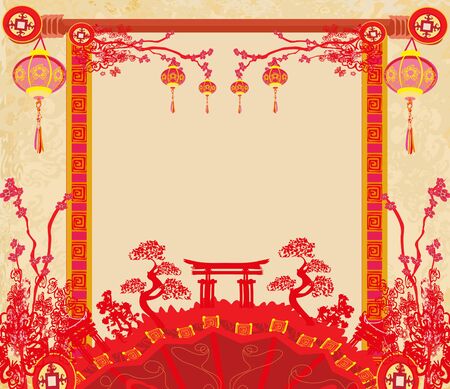 Mid-Autumn Festival for Chinese New Year - cardのイラスト素材