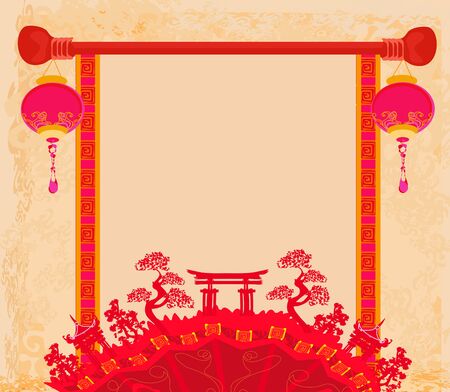 Mid-Autumn Festival for Chinese New Year - cardのイラスト素材