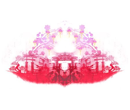 Mid-Autumn Festival for Chinese New Year - cardの写真素材