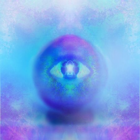 Fortune teller's Crystal Ball with eyeの写真素材
