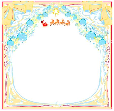 frame with Christmas Sleigh of Santaのイラスト素材