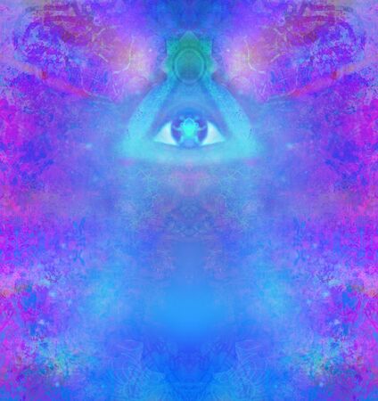 illustration of a third eye mystical signの写真素材