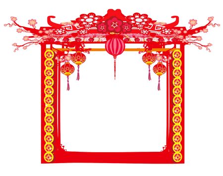 Mid-Autumn Festival for Chinese New Year - frameのイラスト素材