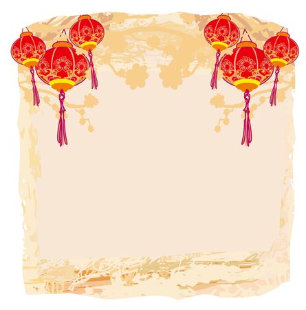 Mid-Autumn Festival for Chinese New Year - cardのイラスト素材