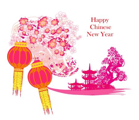 Mid-Autumn Festival for Chinese New Year のイラスト素材