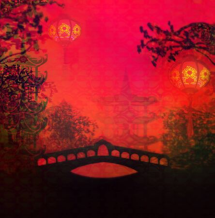Mid-Autumn Festival for Chinese New Year - cardの写真素材
