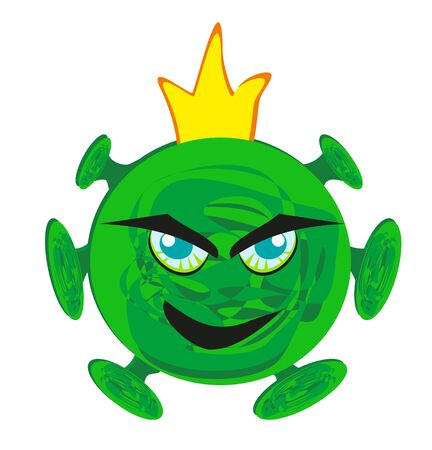 Monster coronavirus character with Cartoon Styleのイラスト素材
