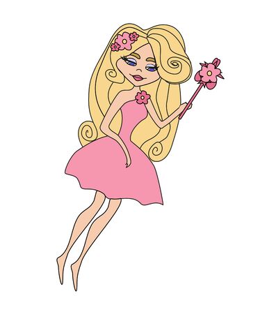beautiful fairy character isolated from backgroundのイラスト素材