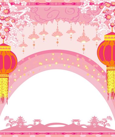 Mid-Autumn Festival for Chinese New Year - cardのイラスト素材