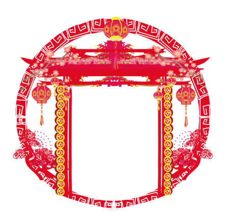 Mid-Autumn Festival for Chinese New Year - frameのイラスト素材