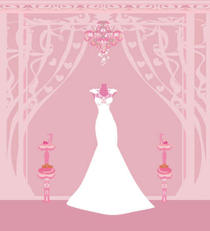 elegant shop with wedding fashionのイラスト素材