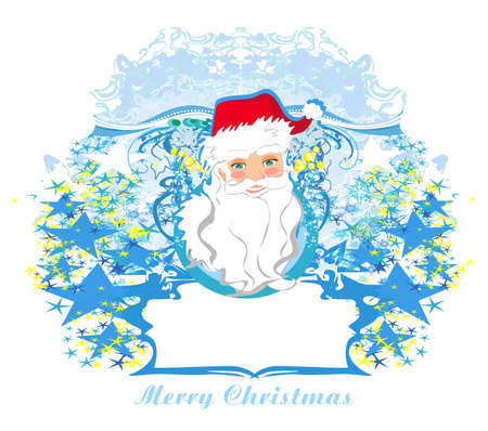 ornamental Christmas card with Santa Clausのイラスト素材