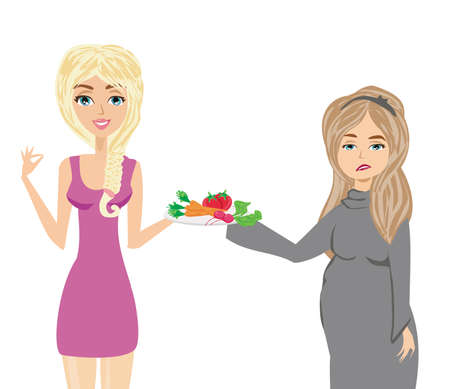 How to lose weight? - advice of a dietitianのイラスト素材