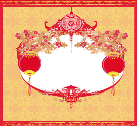 Mid-Autumn Festival for Chinese New Year - cardのイラスト素材