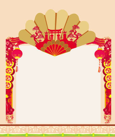 Mid-Autumn Festival for Chinese New Year - cardのイラスト素材