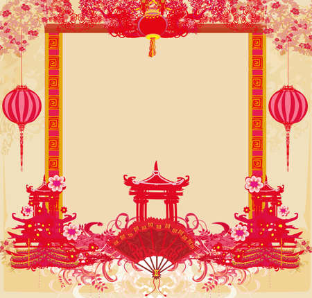 Mid-Autumn Festival for Chinese New Year - cardのイラスト素材