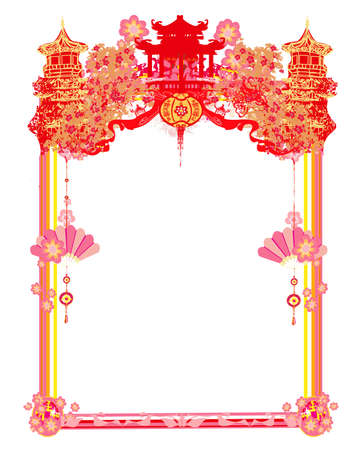 Mid-Autumn Festival for Chinese New Year - frameのイラスト素材