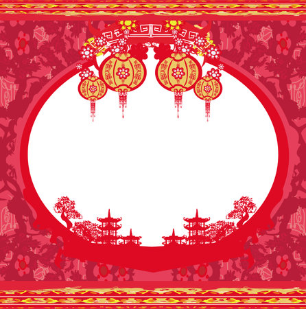 Mid-Autumn Festival for Chinese New Year - frameのイラスト素材
