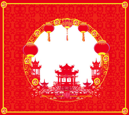 Mid-Autumn Festival for Chinese New Year - frameのイラスト素材