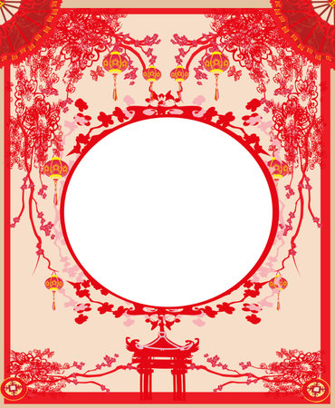 Mid-Autumn Festival for Chinese New Year - cardのイラスト素材
