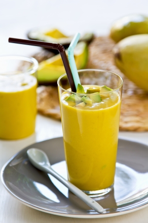  Avocado with Mango smoothieの写真素材