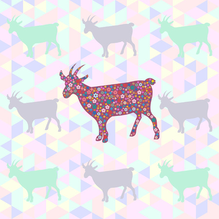 goat patternのイラスト素材