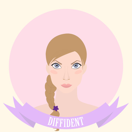 portrait of a beautiful girlのイラスト素材