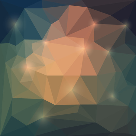 Abstract vector triangular geometric background with glaring lightsのイラスト素材