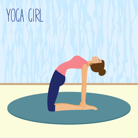 yoga girlのイラスト素材