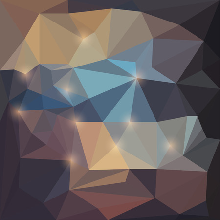 Abstract vector triangular geometric background with glaring lightsのイラスト素材