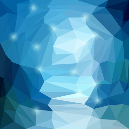 Abstract vector triangular geometric background with glaring lightsのイラスト素材