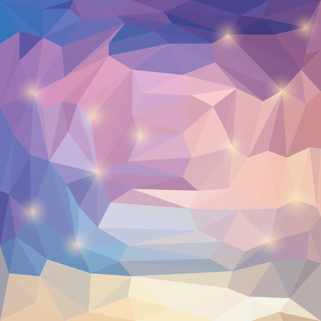 Abstract vector triangular geometric background with glaring lightsのイラスト素材