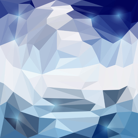 Abstract vector triangular geometric background with glaring lightsのイラスト素材