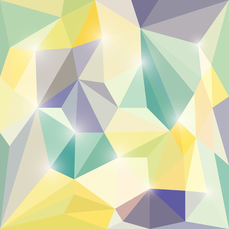 Abstract vector triangular geometric background with glaring lightsのイラスト素材