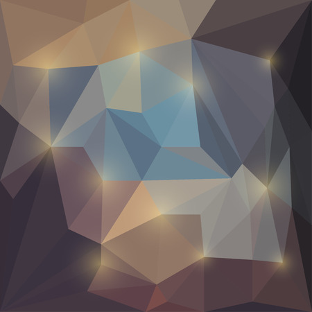 Abstract vector triangular geometric background with glaring lightsのイラスト素材