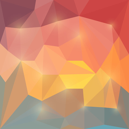 Abstract vector triangular geometric background with glaring lightsのイラスト素材