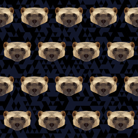 Abstract polygonal geometric triangle glutton seamless pattern background for use in designのイラスト素材